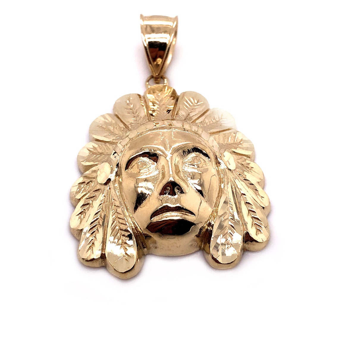 10KT Gold Indian Chief Pendant ComboSet U2013 VJ Diamond Sanford Orlando