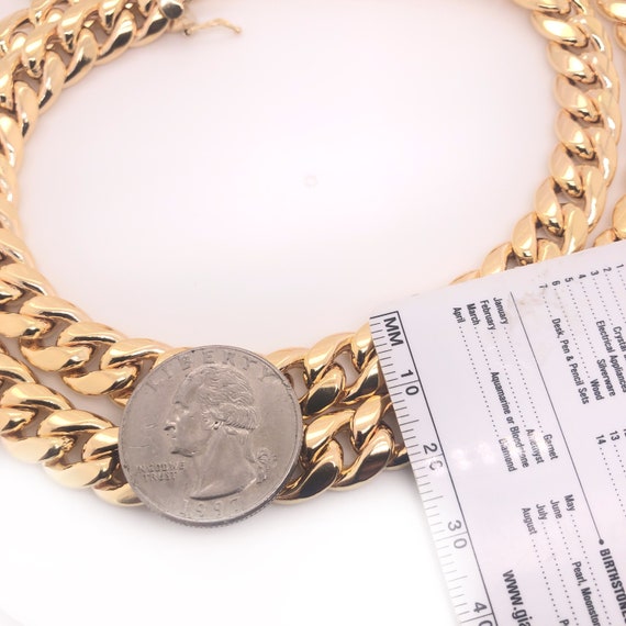 81.4 Grams 10k Yellow Gold Mens Miami Cuban Link Chain Necklace 26
