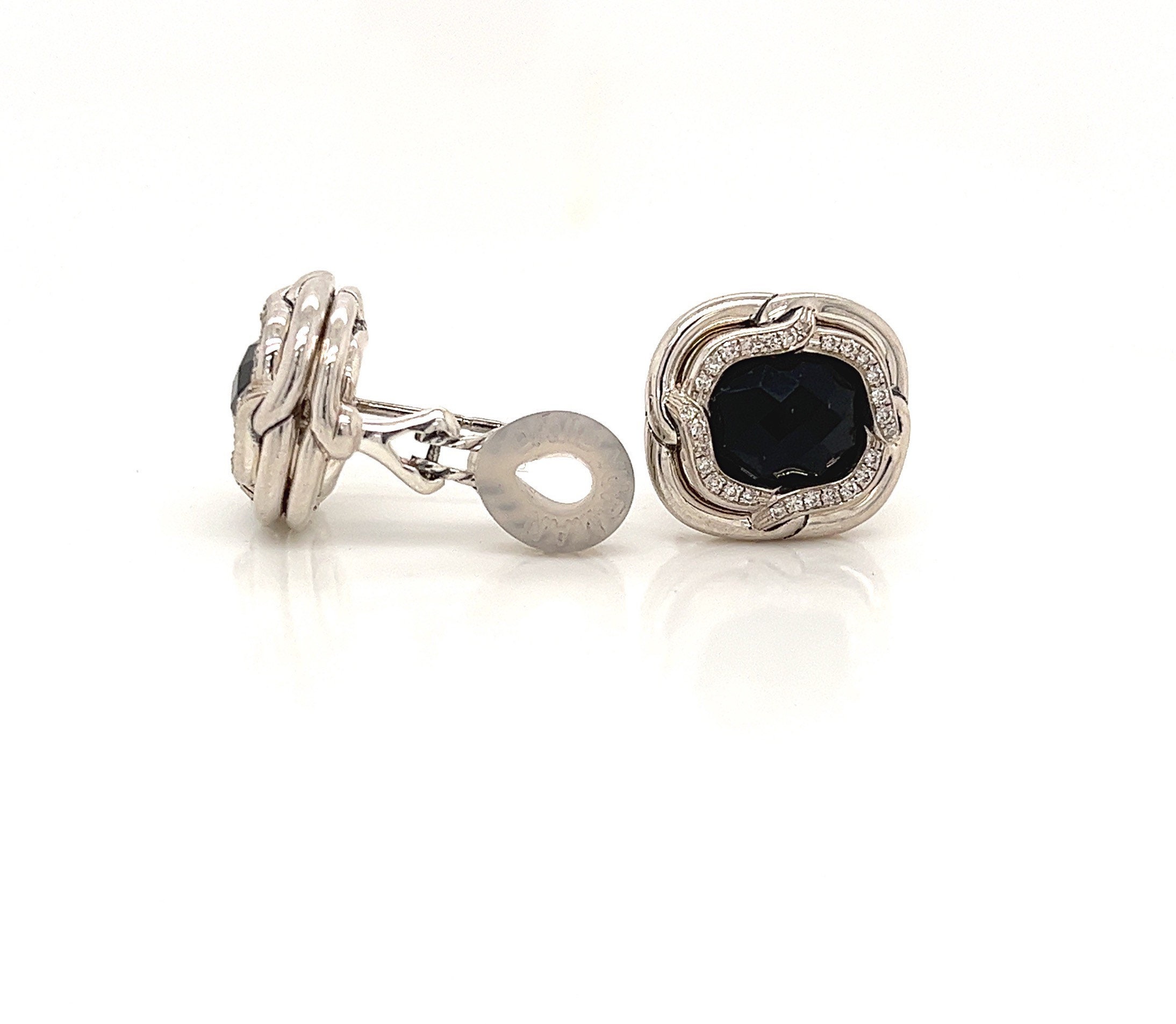 Buy David Yurman Sterling Silver Diamond Chatelaine Bezel Onyx