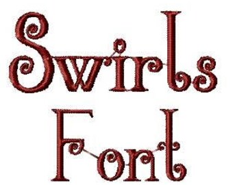 Swirls Font - Machine Embroidery Design - Three Sizes- Instant Download-BX Format Included