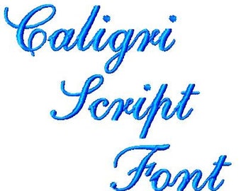 Machine Embroidery Design -Caligri Script Font -Three Sizes- Instant Download