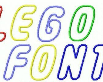 Machine Embroidery Design - Lego Applique Font -Three Sizes - Instant Download