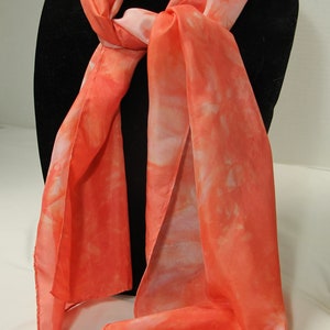 Hand-dyed Scarlet Habotai Silk Scarf