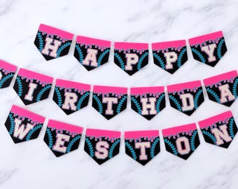 Personalized Baseball Birthday Banner | Custom Party Decorations | Pink Drip Decor