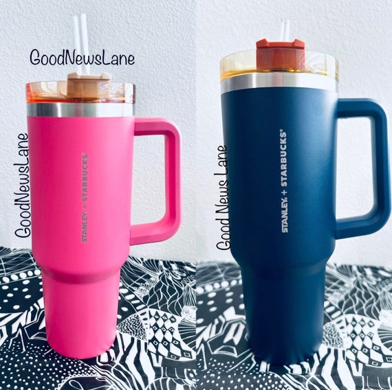 Starbucks Philippine Stanley Set Pink Carnation Blush and Navy Blue, 