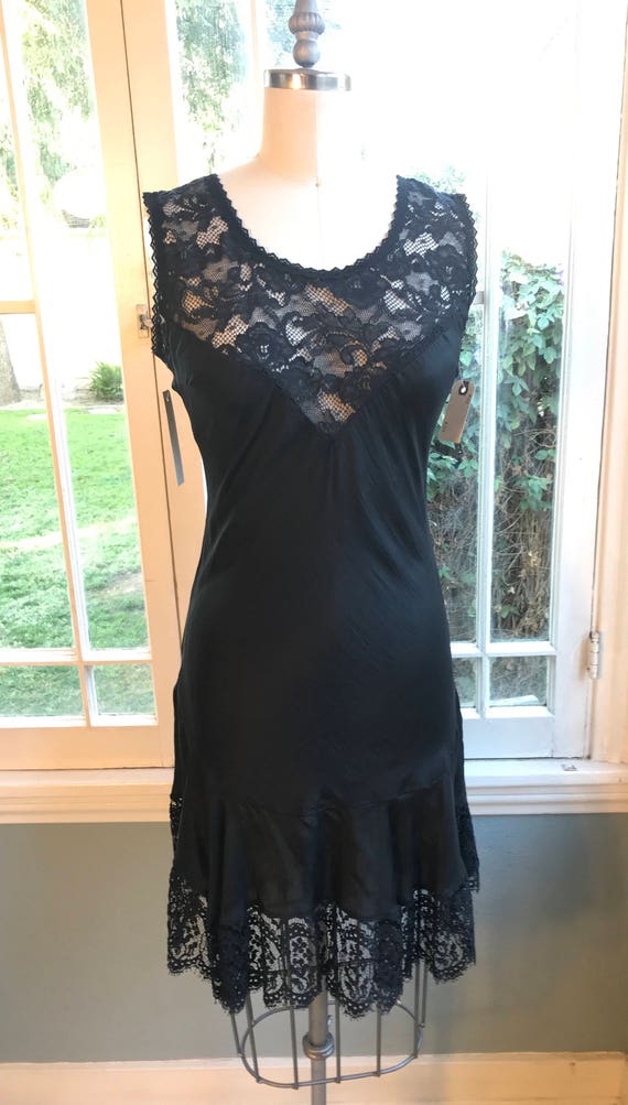 Silk Tango  Bias Cut Dress #129 in black silk in … - image 5