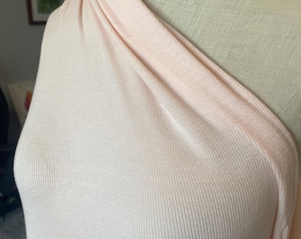 Micro Modal /Lycra Baby Rib Knit in Ballet Pink, Super Soft 53" Wide