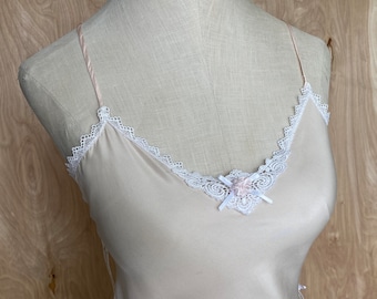 Ballett Seiden Chemise Mit Spitze Volant #90