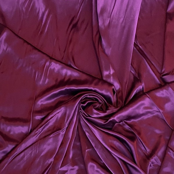 Eggplant Silk Charmeuse  wide 54" width