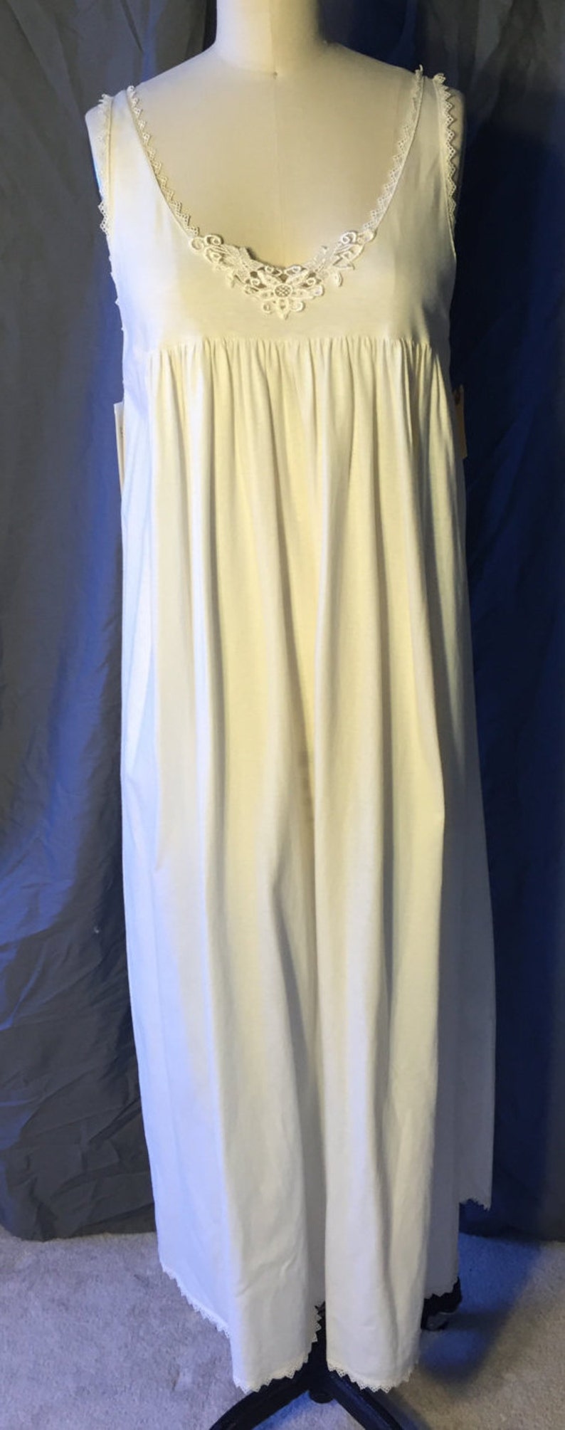 Hill Cotton Maxi Gown 221 in Natural Green Cotton Knit in S/M Etsy