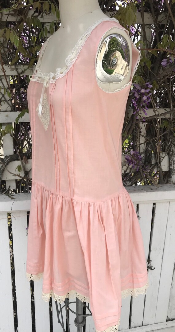 1980's Drop Waist Short Sleeveless dress #405 in … - image 4