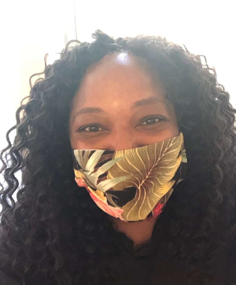 LIGHTWEIGHT Hawaiian Print Face Masks with cotton lining Etsy