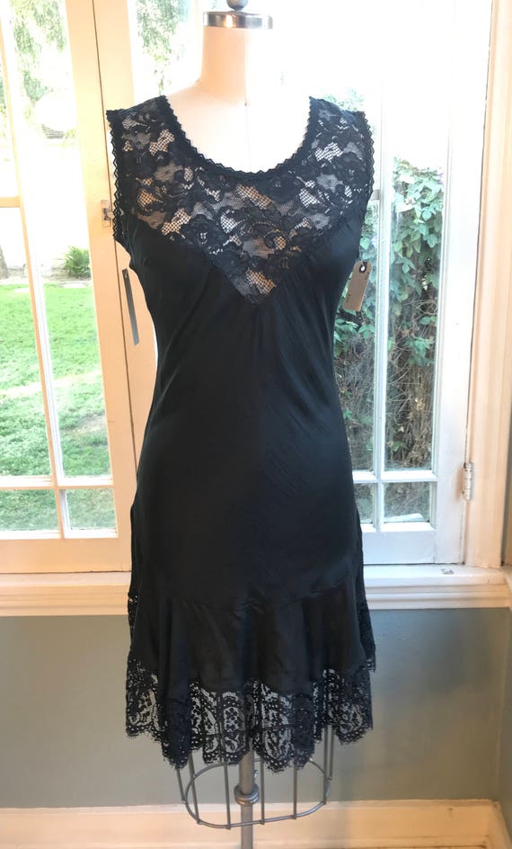 Silk Tango  Bias Cut Dress #129 in black silk in … - image 3