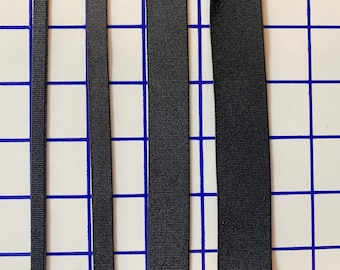 SHINDO Stretch Grosgrain Ribbon  in Black  6mm, 9mm, 18mm, 24mm in various meter lengths