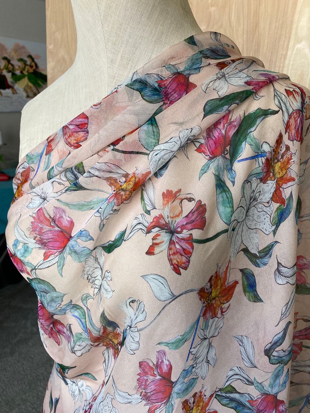 Sirena Silk Chiffon Pink