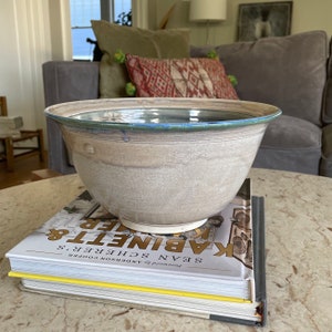 Glazed Ceramic Bowl signed by Artist