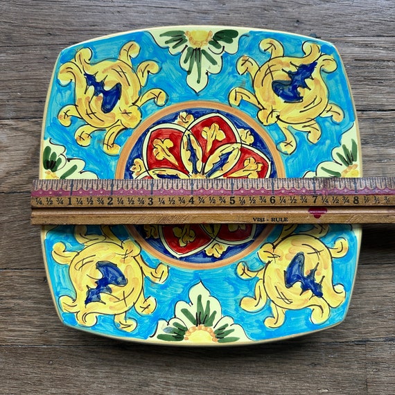 L'anfora - Tropea Italy Dipinto A Mano Ceramic Square Plate Hand