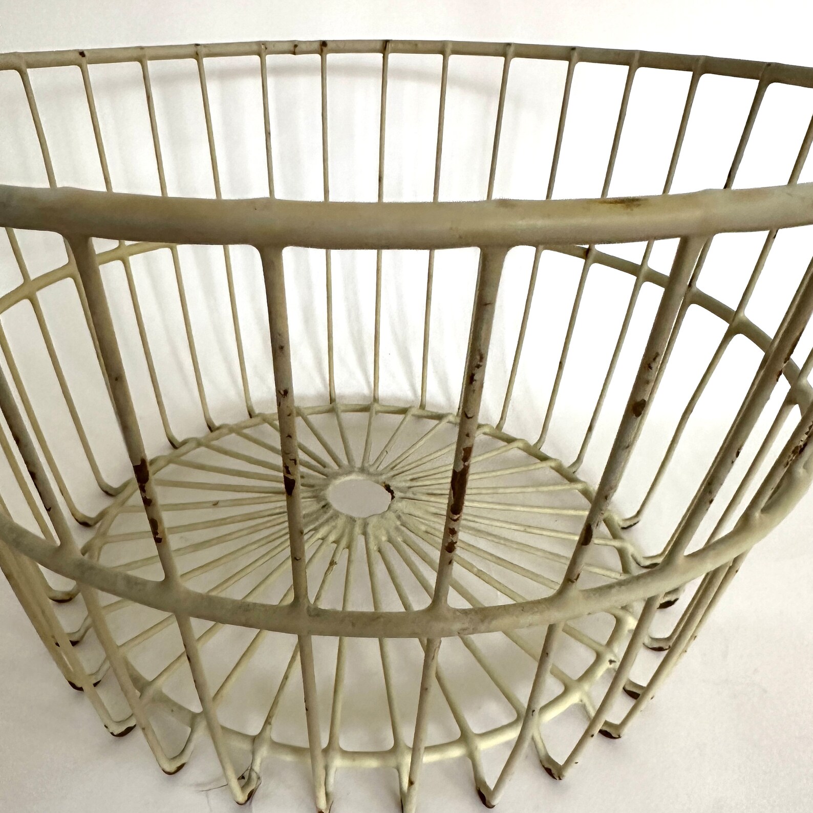 Vintage Wire Egg Gathering Basket Etsy