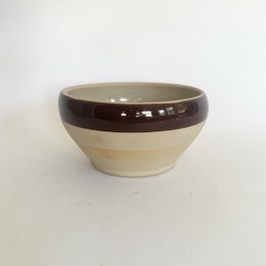 French Vintage Stoneware Mixing Bowl Grespots Digoin France