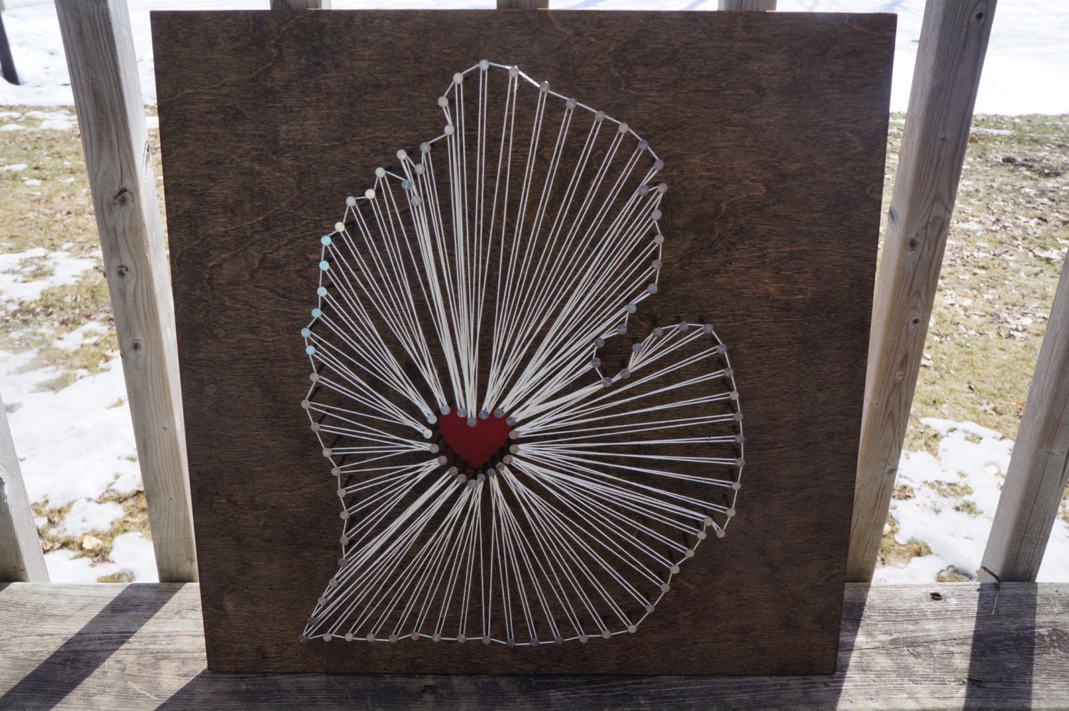 State Nail Art String Art Wood Nail Art Wood Sign Etsy