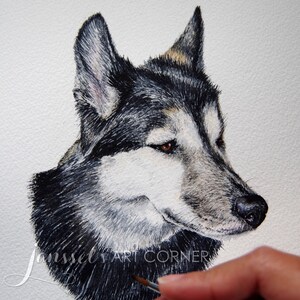 Custom Watercolor Painting Pet Portrait Commissioned image 8