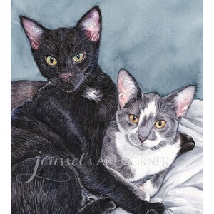 Custom Watercolor Painting Pet Portrait Commissioned image 4