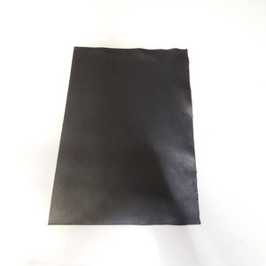 SOFT BLACK Nappa lamb Leather piece, Tanned matte black lambskin remnant 15Χ20 or 30x12cm (11.8 X 4.7 inches) image 2