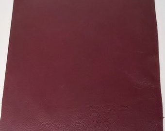 SOFT & SUPPLE BURGUNDY Nappa lamb Leather  piece 30x12sqcm  , Tanned burgundy  lambskin  remnant 11.8 x 4.7 inches