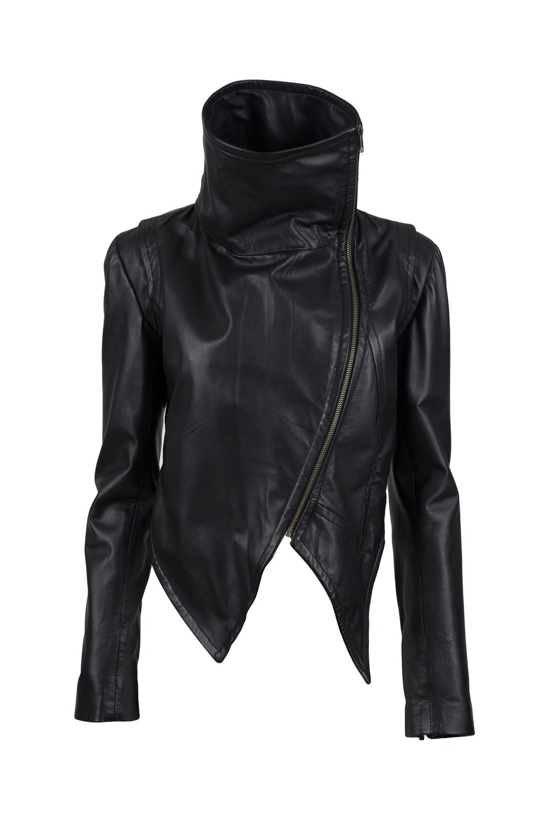 7774-handmade Women's REAL SOFT Short LEATHER Jacket With 7774-handmade Women's REAL SOFT Short LEATHER Jacket With
