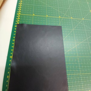 SOFT BLACK Nappa lamb Leather piece, Tanned matte black lambskin remnant 15Χ20 or 30x12cm (11.8 X 4.7 inches) image 3