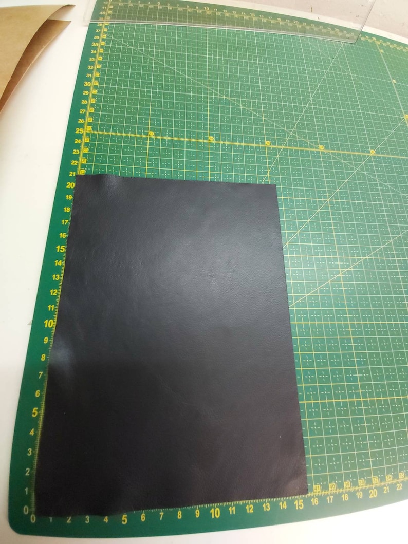 SOFT BLACK Nappa lamb Leather piece, Tanned matte black lambskin remnant 15Χ20 or 30x12cm (11.8 X 4.7 inches) image 3
