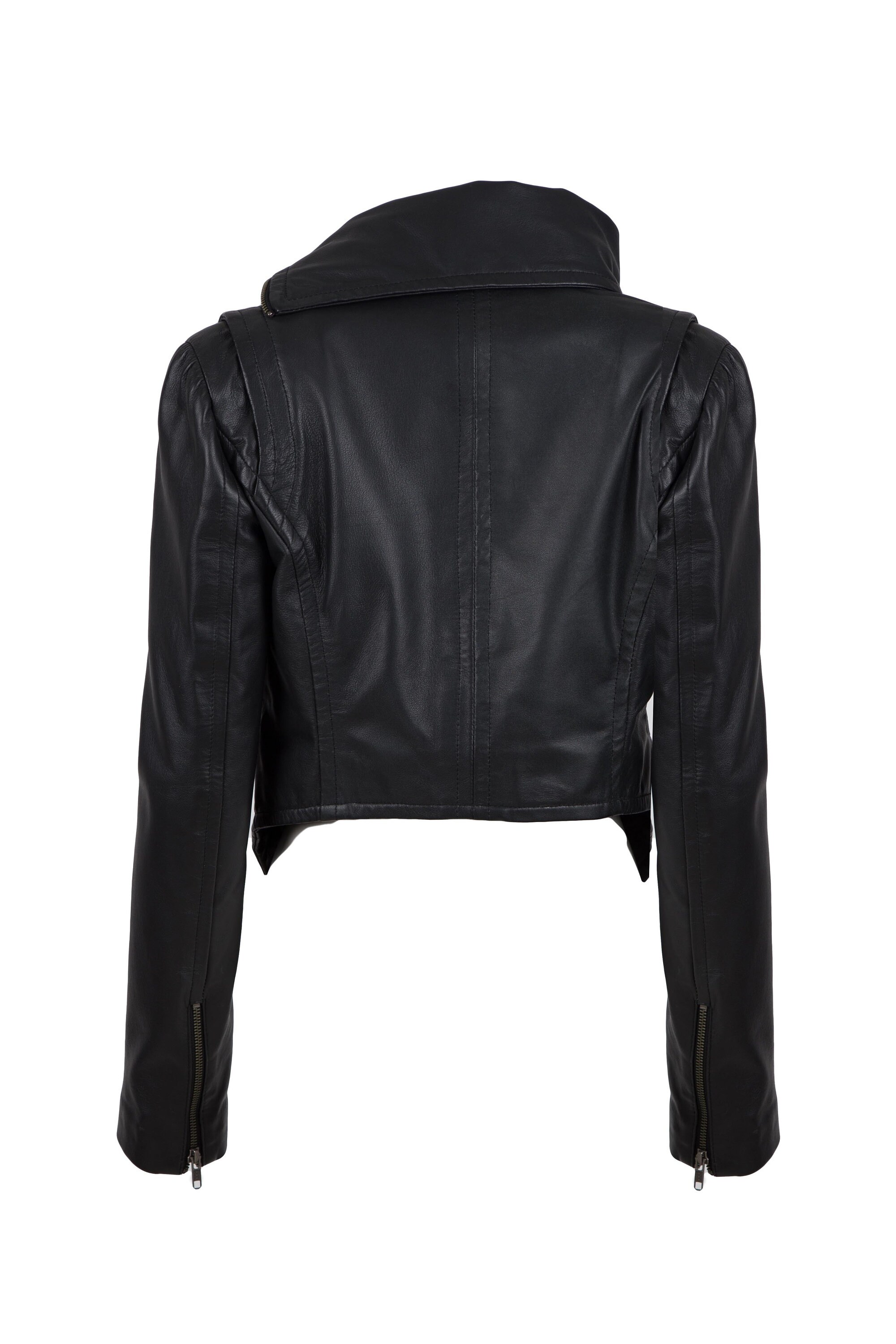 7774-handmade Women's REAL SOFT Short LEATHER Jacket With 7774-handmade Women's REAL SOFT Short LEATHER Jacket With