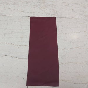 SOFT & SUPPLE BURGUNDY Nappa lamb Leather piece 30x12sqcm , Tanned burgundy lambskin remnant 11.8 x 4.7 inches image 2