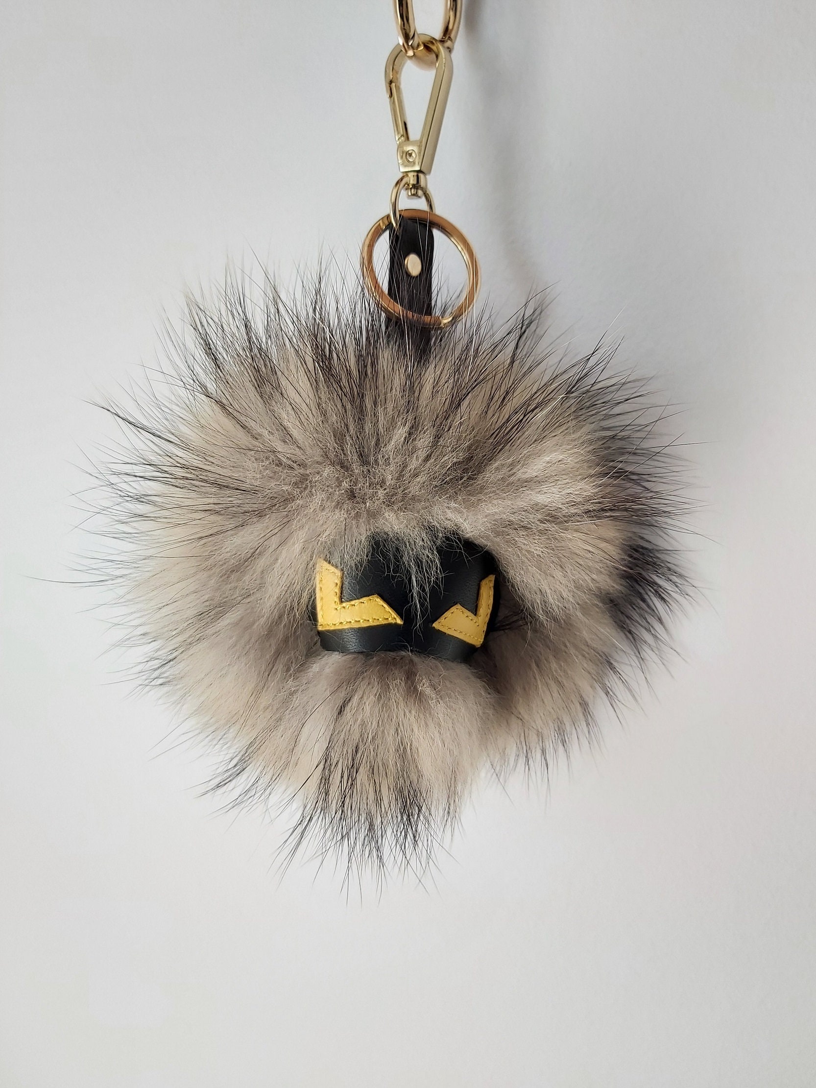 Fendi Karlito 2014 Large Limited Pink Mink Fox Fur Bag Charm Keyring