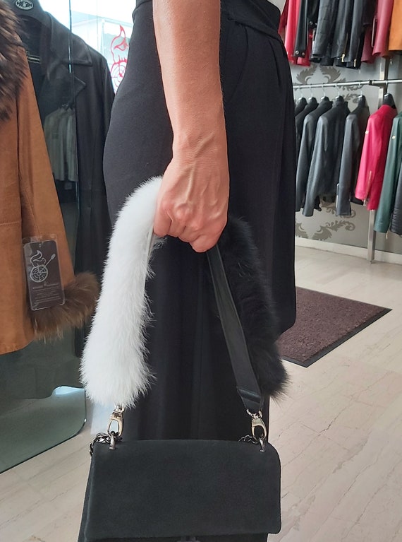 Fur bag strap discount