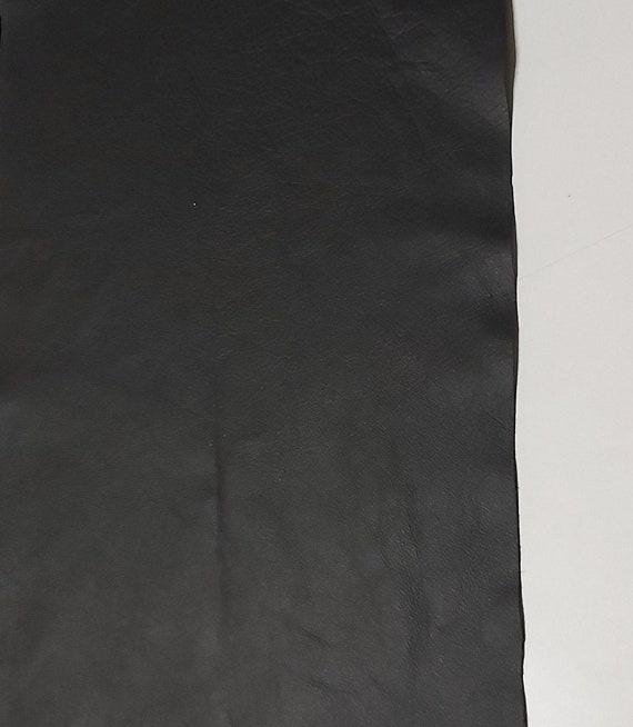 SOFT BLACK Nappa lamb Leather  piece, Tanned matte black lambskin  remnant  15Χ20 or 30x12cm (11.8 X 4.7 inches)