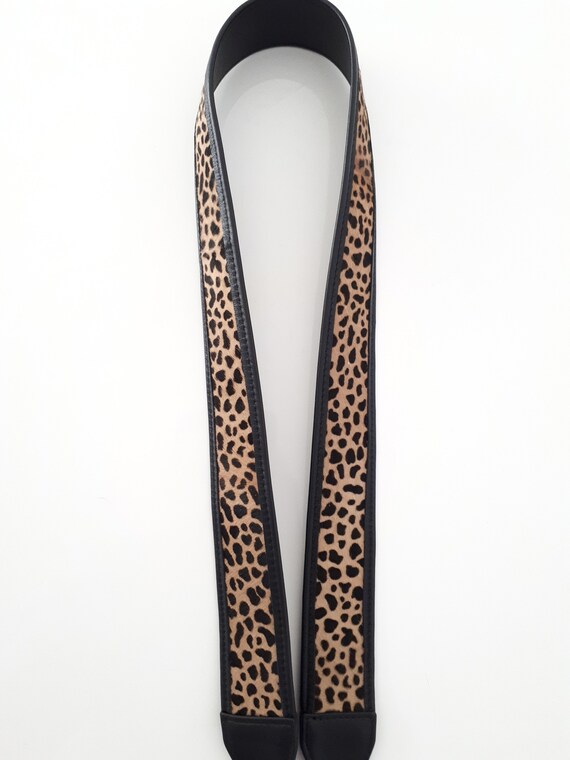 leopard print luggage strap