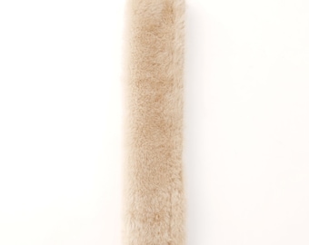 60 cm Echt Schaffell Sicherheitsgurt Coverin beige-camel Farbe