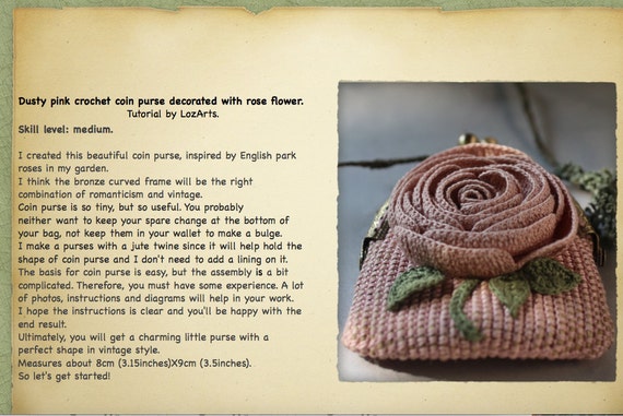 vintage crochet coin purse pattern