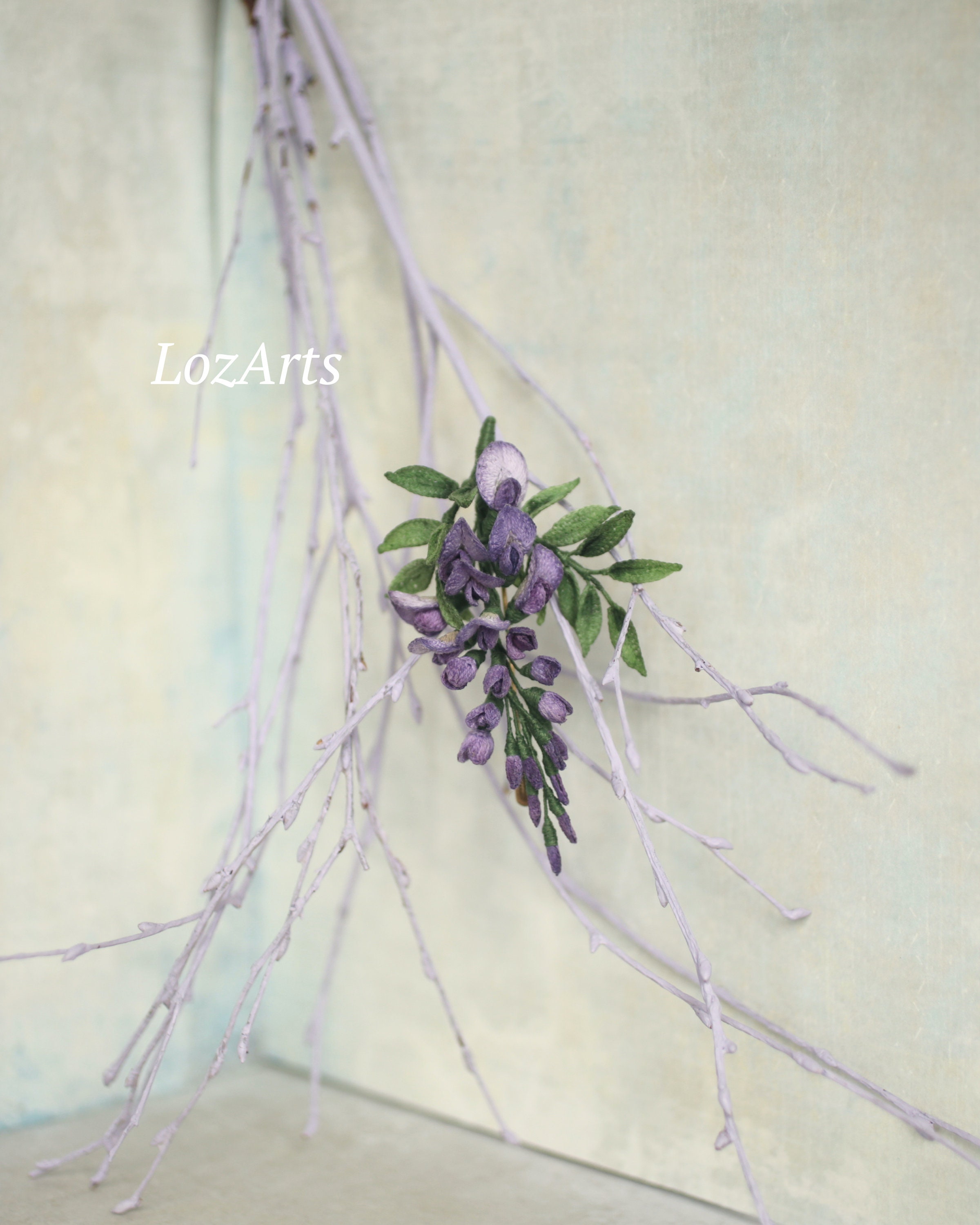 Wisteria crochet PDF pattern realistic crocheted and painted | Etsy