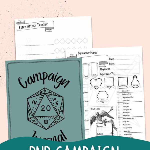 Digital Dnd Campaign Journal Etsy