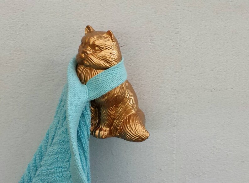 Single Cat Wall Hook / Decorative Coat Hook Etsy