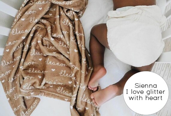 Personalized Name Blanket / Minky Swaddle Gown Knot Hat Bow
