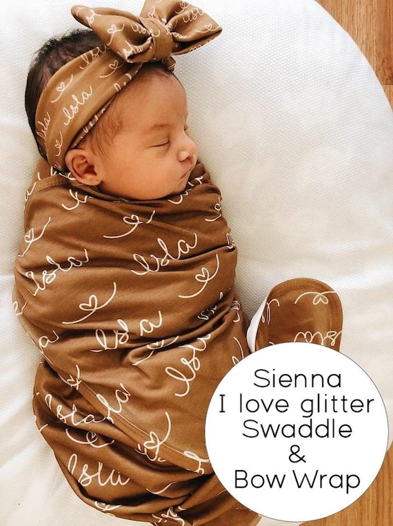 baby swaddle and bow