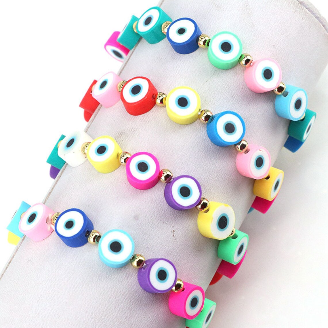 10Pcs Turkish Evil Eye Bracelets For Women Colorful Beads | Etsy