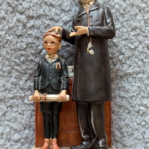 Vintage Norman Rockwell Figurine "The Schoolmaster" Dave Grossman 1979 Japan