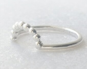 Anillo de plata de ley - Plata de ley - Anillo de arco - Apilable