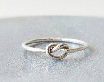 Anillo de plata de ley - Anillo con nudo - Anillo apilable - Anillo llamativo - Hecho a mano