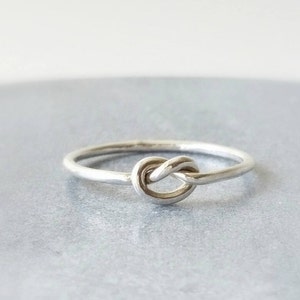 Silver Ring -  Knot ring - Stackable Ring - Statement ring - Handmade