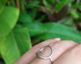 Anillo de plata de ley - Anillo llamativo - Anillo con halo